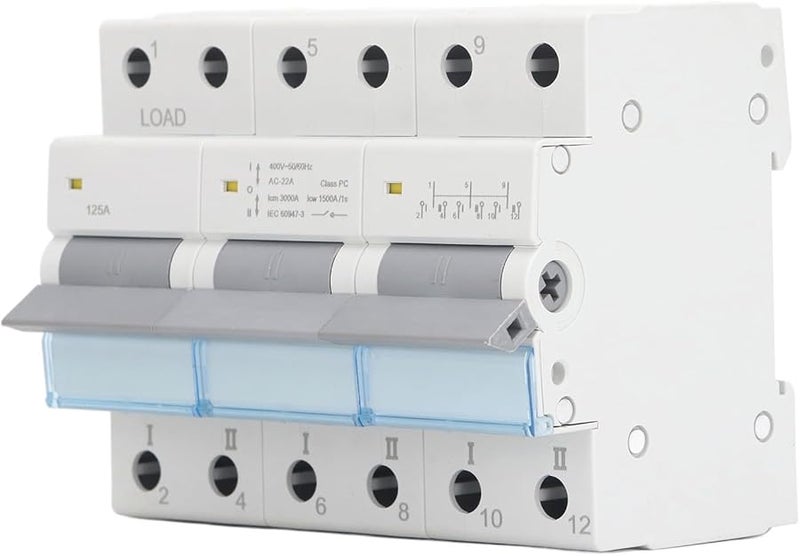 3P 125A 400V DC Miniature Circuit Breaker Isolator Switch for Solar Panel PV Array Photovoltaic Systems - Image 1